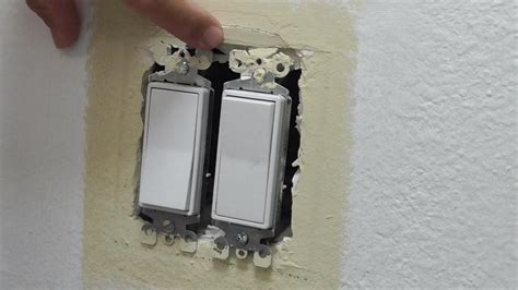 how to fix electrical box with cracked drywall|repair drywall around electrical outlet.